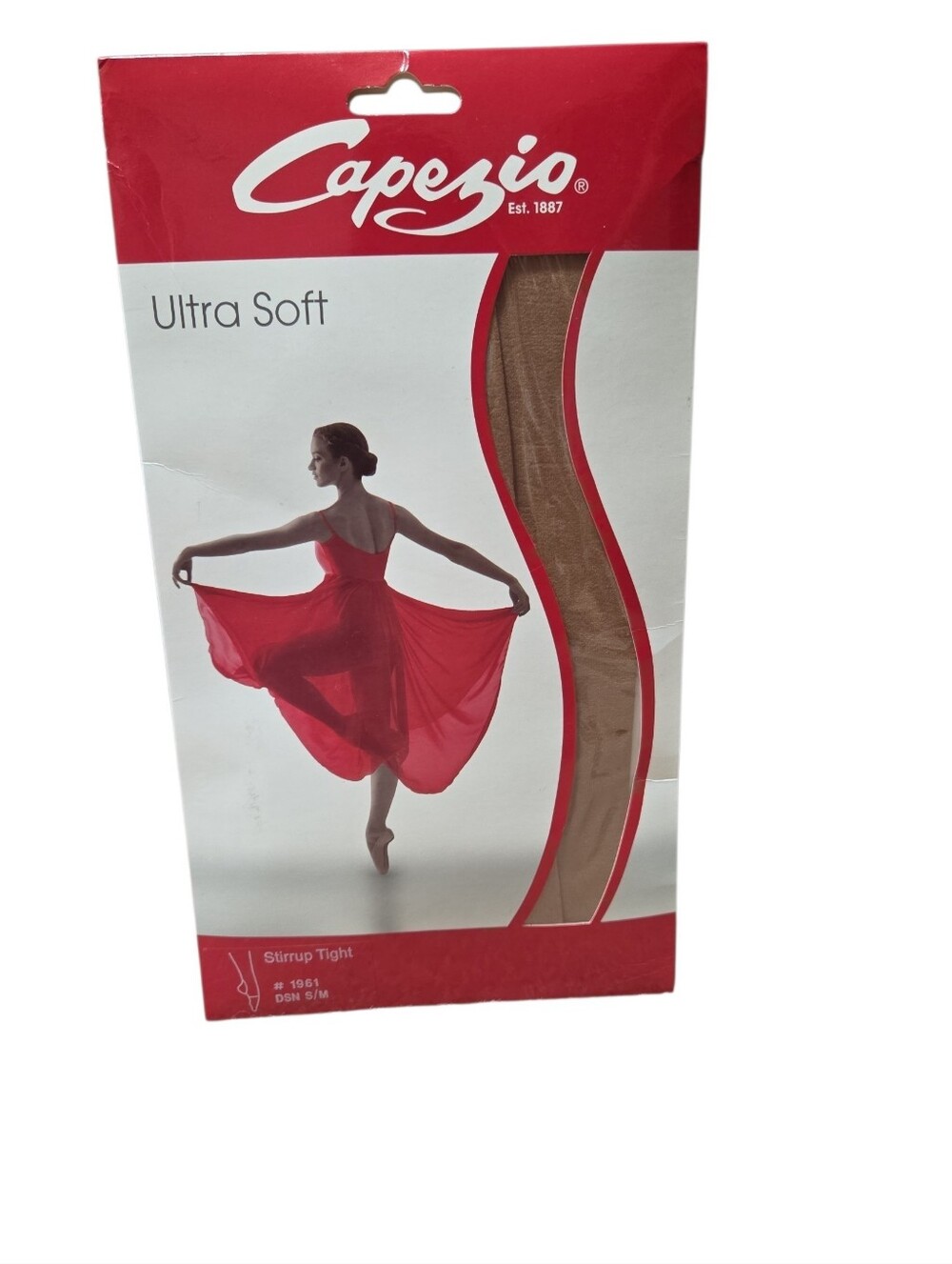 Capezio Ultra Soft stirrup dance tights in a Beige S/M Dance Exercise Recital